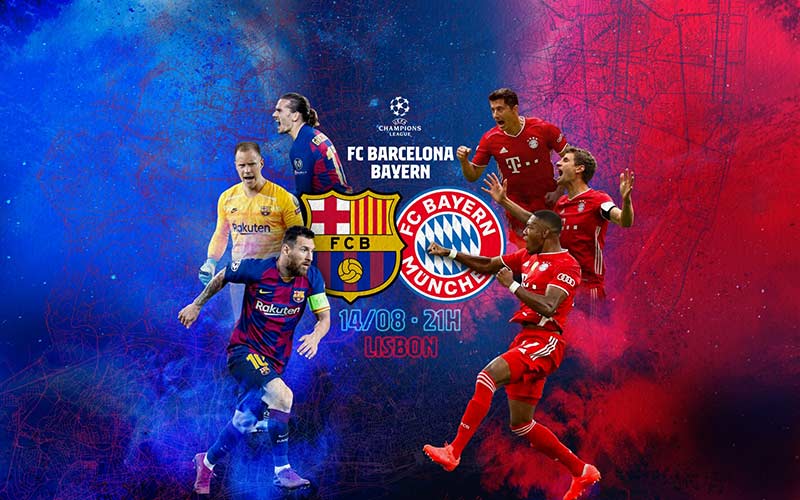 پخش زنده بازی بارسلونا و بایرن مونیخ یک چهارم نهایی لیگ قهرمانان اروپا 2020